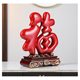 Red Fortune Character Resin Ornament 2026 New Chinese Style Living Room Entrance Office Home Festive Decoration