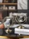 Creative Rotatable Globe Hourglass Timer 30 Minutes Ornament Modern Light Luxury Office Desktop Decoration