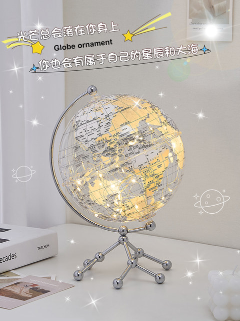 Creative transparent globe TV wine cabinet study office desktop decoration ornaments light luxury high-end home good things