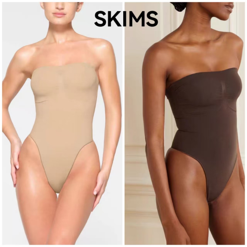 [Official Authentic Product] Skims Kardashian Style Strapless Tube Top Bodysuit Shapewear Thong for Women Summer