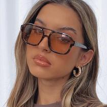 yelloew unglasses Women VintageS Luxury BXFFrand Oversizdd L