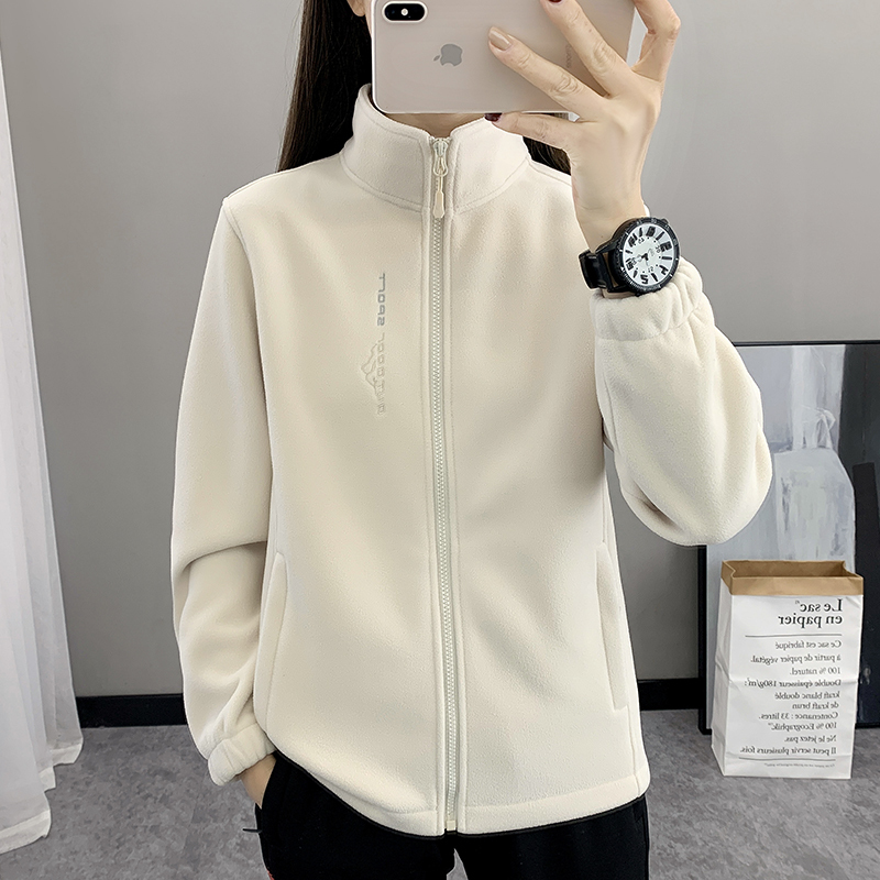 Outdoor Fleece Jacket for Women, Autumn and Winter Polar Fleece Coat, Thickened Warm Jacket, Inner Layer for Mountaineering and Hiking, Women's Top
