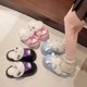 Sanrio Slippers for Kidsren and Girls, New Winter Style, Waterproof, Non-Slip, Warm, Cartoon Princess Kuromi Home Baby Cotton Shoes