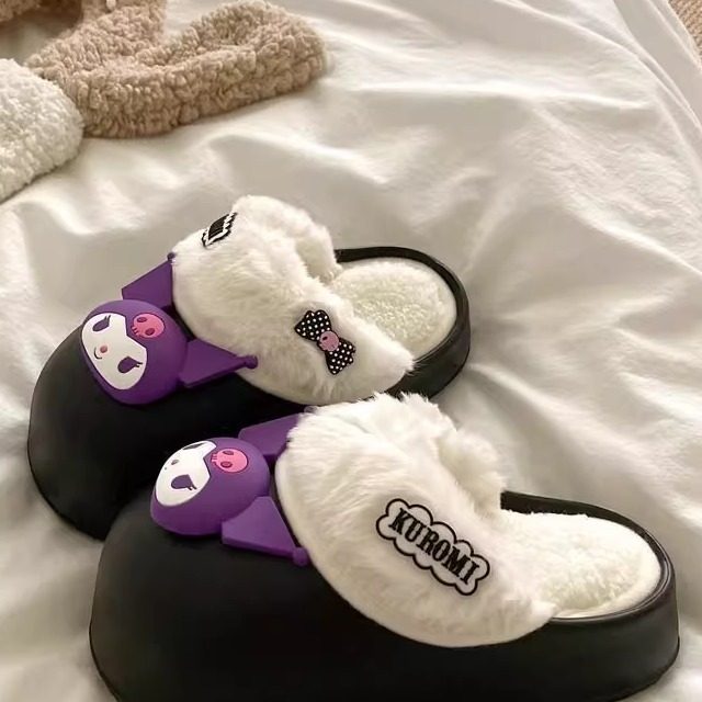 Waterproof Cotton Slippers for Women 2025 New Autumn and Winter Indoor Home Detachable Plush Slippers for Winter