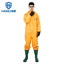Haigu semi-enclosed light chemical protective clothing external first-level one-piece chemical protective clothing HG-1WP orange M