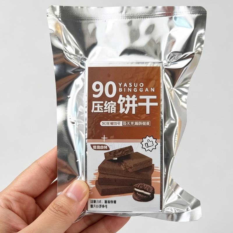 Compressed Biscuits in Small Bags, Meal Replacement, Satiating Snacks, Ready-To-Eat, Emergency Reserve Dry Food for Travel and Outdoor Use