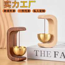 Dopamine wind chime suction door type magnetic suction wooden doorbell shop entrance reminder bell new Chinese style decoration