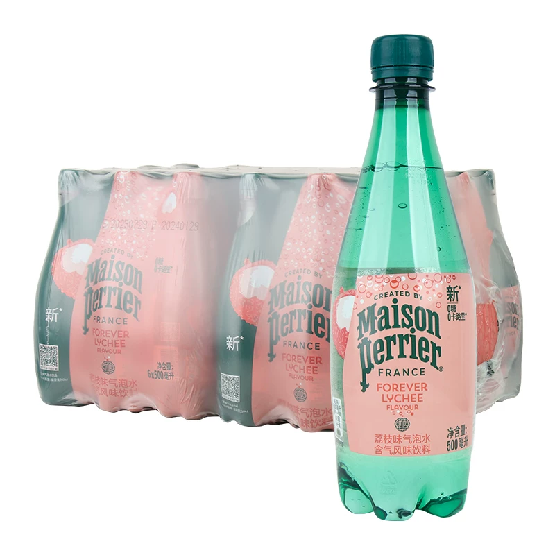Французская импортированная минеральная вода Songjia Perrier с маленькой цветной бутылкой, газированная вода 500 мл*6/24 бутылей