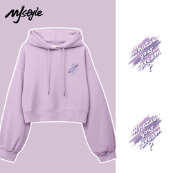 Mjstyle Autumn and Winter Fleece-Lined Jacket for Petite Women, Trendy Brand Hooded Sweatshirt, Women's Spring and Autumn 2025 New Popular Style