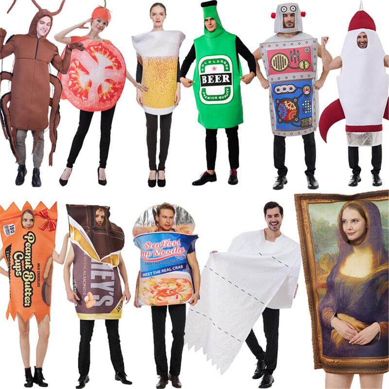 Halloween Cos Cockroach Eggplant Cake Burger French Fries Creative Costume Adult Men and Women Annual Party Funny Authentic Product Halloween Cos Cockroach Eggplant Cake Burger French Fries Creative Costume Adult Men and Women Annual Party Funny Authentic Product