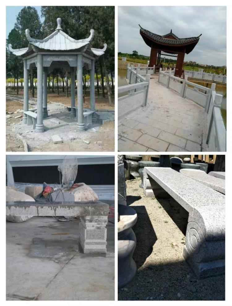 天然花岗岩石材芝麻白灰黑火烧板黄锈石荔枝面路岩石麻广场地铺石(图5)