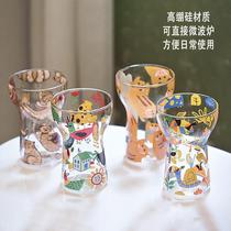 Ourgaea Cartoon Creative Beer Cup Lead-free High-stretch Silicone Glass Heat-resistant and Cold-Value Printed Cup