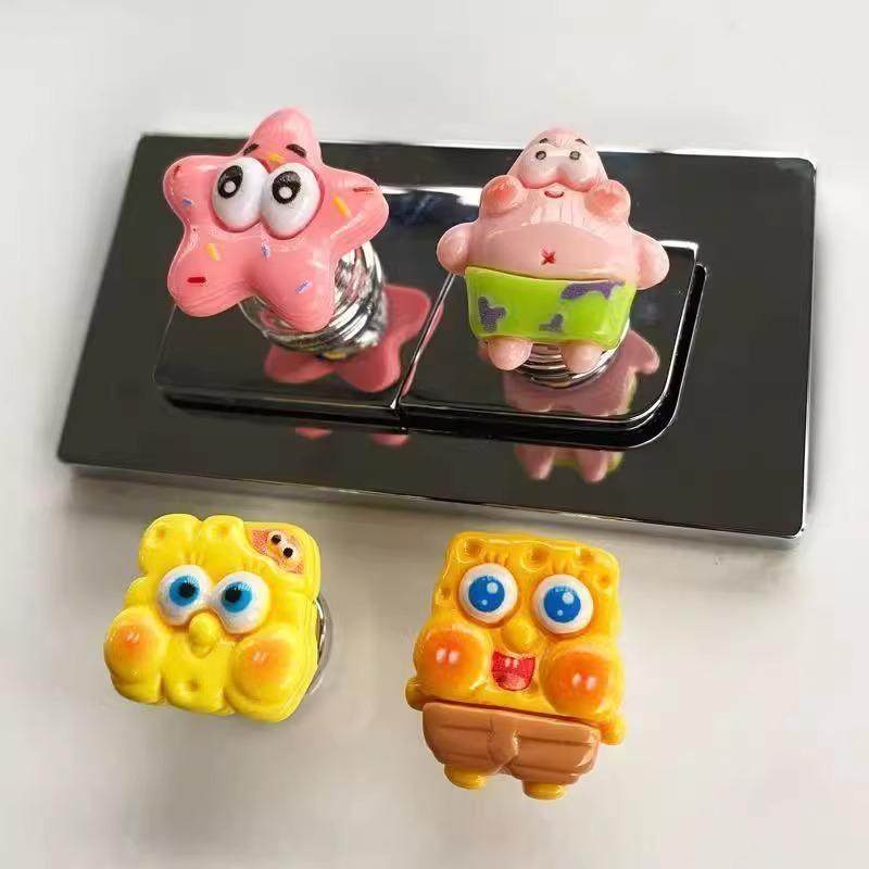 New Creative Cute Toilet Button Presser, Bathroom Flush Long Finger Nail Art Special Switch Auxiliary Tool