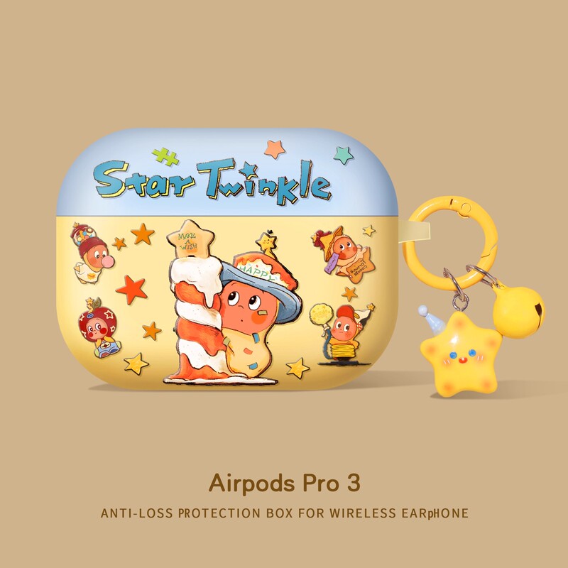 French Lulu Goya Is Suitable for Apple Airpodspro3 Protective Case, Airpods4 Generation Case, Earphone Case, Noise Reduction Airpodpro3 Box, Ipods4 Bluetooth Air4 Silicone Second Generation Pro2