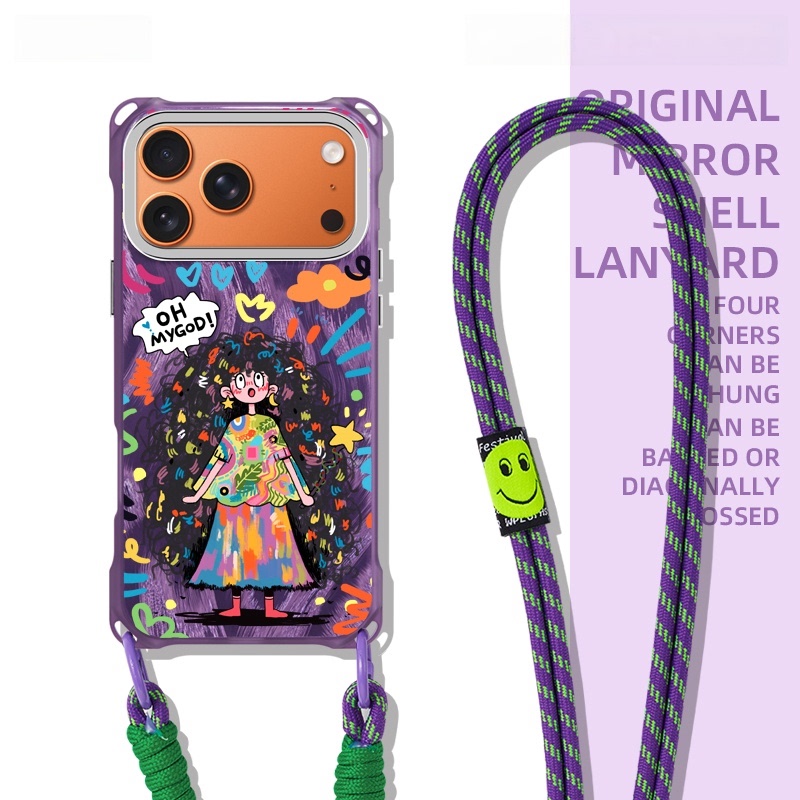 French Lulu Goya Is Suitable for Apple iPhone 17 Pro Max Phone Case 16 Plus with Lanyard, New Model 15 Pm Crossbody Strap, Purple 14 Transparent Silicone Soft High-End Good Luck Fashion French Lulu Goya Is Suitable for Apple iPhone 17 Pro Max Phone Case 16 Plus with Lanyard, New Model 15 Pm Crossbody Strap, Purple 14 Transparent Silicone Soft High-End Good Luck Fashion