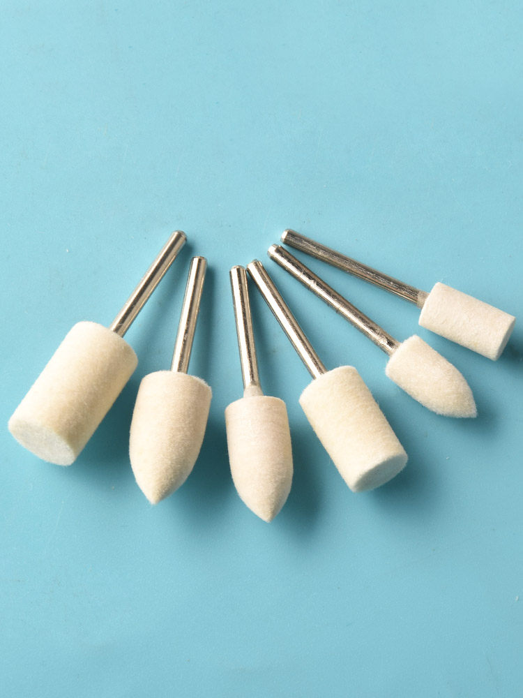 Wool Polishing Head, Air Grinding Pen, Polishing Head for Jade, Mirror Glass Polishing Tool, Wool Wheel, Abrasive Paste, Mold