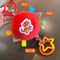 Baby vision training red ball 0-3 months newborn baby visual pursuit red soft cloth ball toy 1 year old
