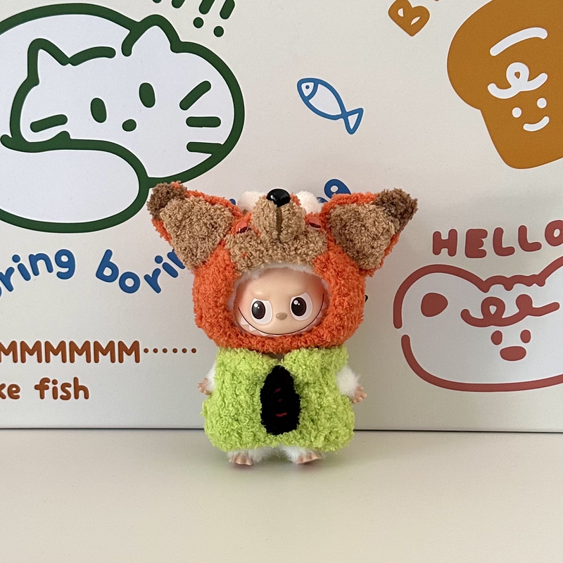 Labubu 4Th Generation Vinyl Plush Doll Clothes Zootopia Cute Fox Nika Labubu Clothes 10cm