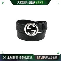 Classic and popular] Self-operated Sinature mens cowhide printed double belt