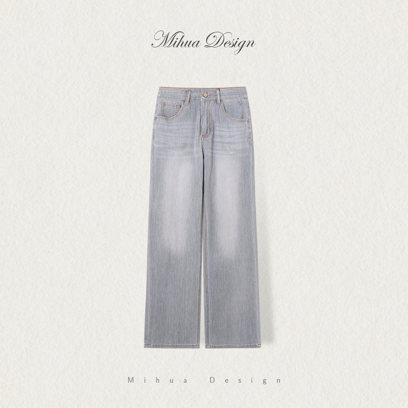 【Mia】 "Leg-Slimming Magic Tool, Ultra-Thin and Narrow Straight Leg, 9.5 Ounces Ultra-Thin Paper-Thin Denim Slimming Jeans 【Mia】 "Leg-Slimming Magic Tool, Ultra-Thin and Narrow Straight Leg, 9.5 Ounces Ultra-Thin Paper-Thin Denim Slimming Jeans