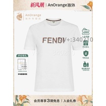 (Qingxin Womens Short Sleeve Sequin Embroidered Lettering White Cotton Jersey Shirt 0 New