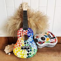 Youhai Kewu childrens handmade diy four-string lily guitar mosaic Cree small ukulele21 miles