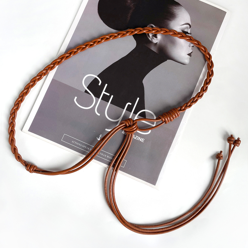 Braided Belt Women's Accessories 2026 New Knotted Style Thin Rope Belt Decorative Dress with Shirt for Women Spring and Summer Braided Belt Women's Accessories 2026 New Knotted Style Thin Rope Belt Decorative Dress with Shirt for Women Spring and Summer