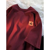 Fat MM extra large size 300 pounds pure cotton short-sleeved T-shirt for women summer new national trend retro loose slimming belly-covering top