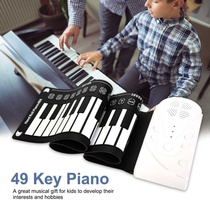 49-key hand-rolled piano with trumpet portable folding electronic piano that can be rolled up childrens beginner practice piano