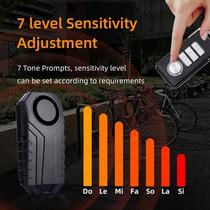 Gold Medal Bicycle Electric Vehicle Vibration Alarm Displacement Sensing Vibration Sensitivity Volume Adjustable in Three Gears Foreign Trade