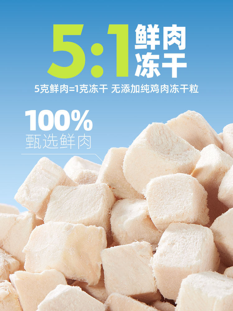 Freeze-Dried Chicken Snacks for Cats, Chicken Breast, Pet Dried Fish, Cat Snacks, Nutritious Cat Food for Chubby Cats