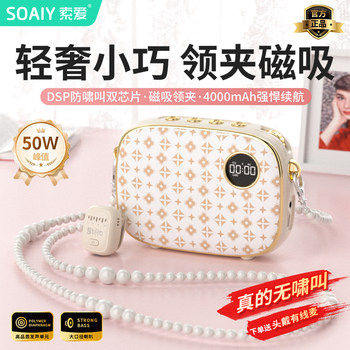 Soaiy Ky03 Wireless Lavalier Microphone Amplifier for Teachers, Magnetic Microphone for Teaching