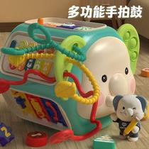 Baby hand drum childrens drum eight-sided drum early education puzzle 0 to 1 year old 2 baby toy music six or seven hexahedron 8