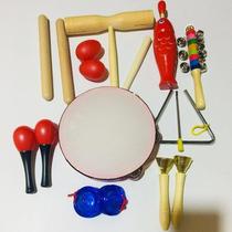 Manufacturer Orff childrens percussion instruments wooden sand hammer rattle castanets tambourine xylophone combination instrument set