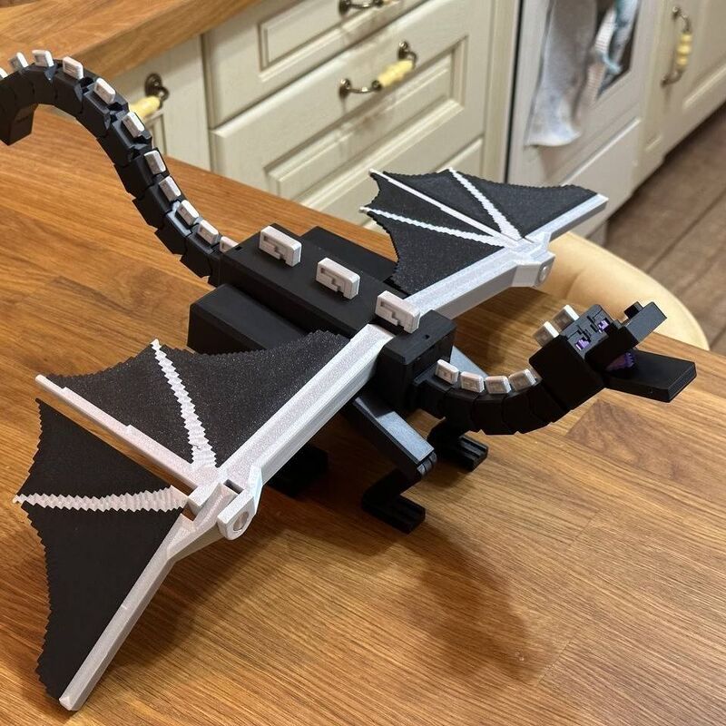 3D Printed Minecraft Ender Dragon Domestic Cute Model Toy Figure Movable Assembly Internet-Famous Toy 3D Printed Minecraft Ender Dragon Domestic Cute Model Toy Figure Movable Assembly Internet-Famous Toy