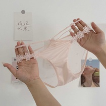 Monroe in the World~Girls Pure Desire High Slit Lace Panties Womens Low Waist Breathable Mesh Sexy Womens Briefs