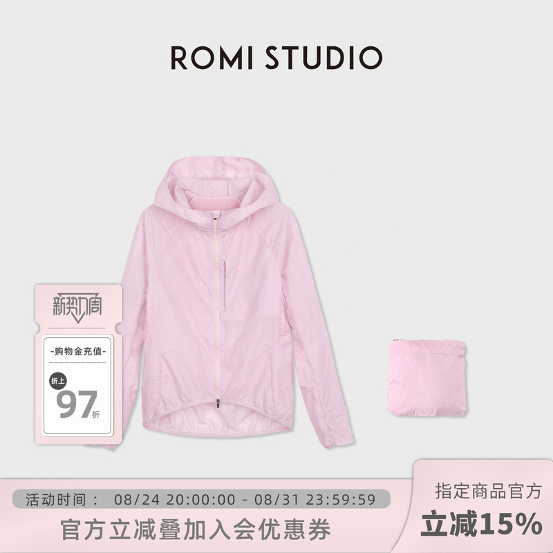 Romi Studio “Lightweight Sun Protection” Upf50+ Lightweight and Cool Pink Hooded Jacket Rwdswd1785 Romi Studio “Lightweight Sun Protection” Upf50+ Lightweight and Cool Pink Hooded Jacket Rwdswd1785