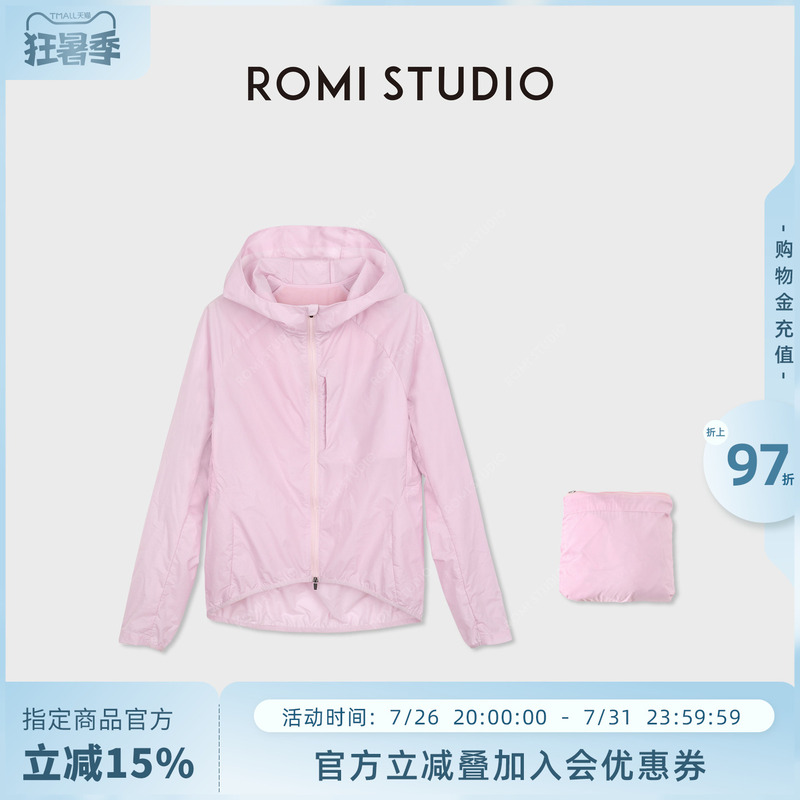 Romi Studio “Lightweight Sun Protection” Upf50+ Lightweight and Cool Pink Hooded Jacket Rwdswd1785 Romi Studio “Lightweight Sun Protection” Upf50+ Lightweight and Cool Pink Hooded Jacket Rwdswd1785