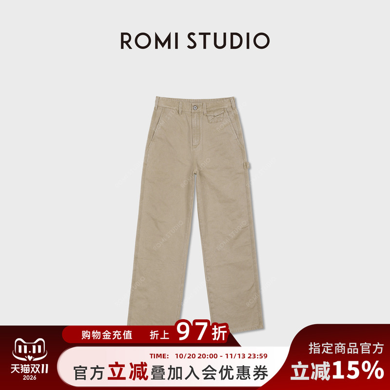 Romi Studio “American Workwear” High-Density Cotton Double-Strand Skinny Workwear Jeans Rwdsx82181 Romi Studio “American Workwear” High-Density Cotton Double-Strand Skinny Workwear Jeans Rwdsx82181