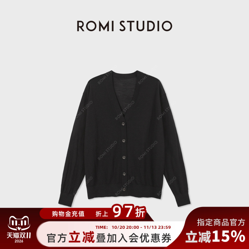 Romi Studio Cashmere Mulberry Silk Sheep Wool Blended Autum Knitted Cardigan Jacket for Women Rwdsst3024 Romi Studio Cashmere Mulberry Silk Sheep Wool Blended Autum Knitted Cardigan Jacket for Women Rwdsst3024