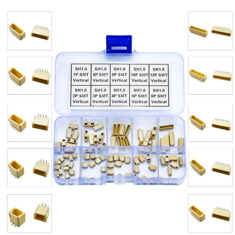 Sh1.0 Smt Connector Kit 1mm Ic Socket Head Adapter Surface Mount Sh2345678910