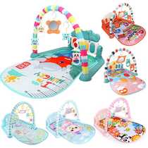 Cross-border baby pedal music game blanket piano fitness stand baby toy bed bell crib one piece drop shipping
