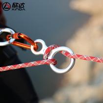 Outdoor high-altitude downhill equipment eight-figure ring eight-figure ring descender mountaineering rock climbing rescue rope descent descending device