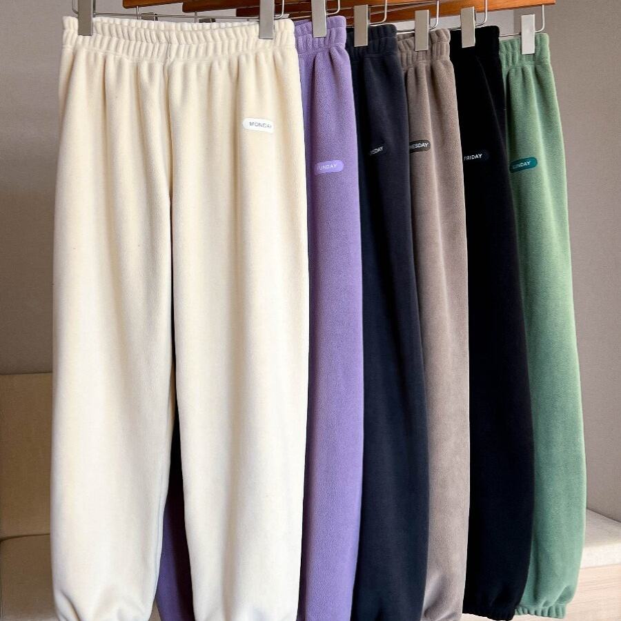 秋冬新款加厚暖暖裤双面摇粒绒家居裤女可外穿高腰保暖睡裤星期裤