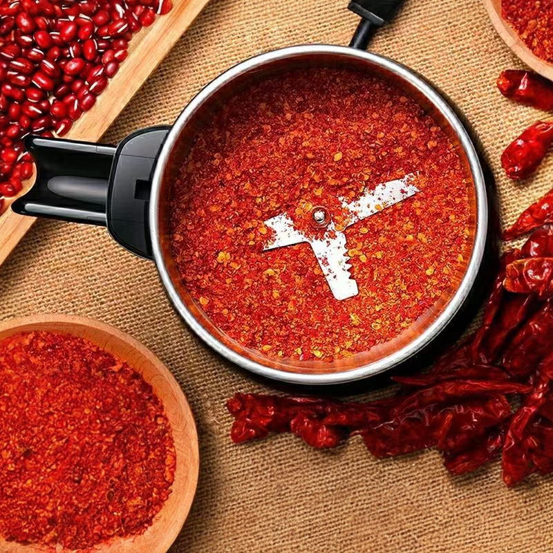 Chili Powder Grinder, Dry Chili Grinding Machine, Household Barbecue Seasoning, Ultra-Fine Grinding, Grain Grinding Tool Chili Powder Grinder, Dry Chili Grinding Machine, Household Barbecue Seasoning, Ultra-Fine Grinding, Grain Grinding Tool