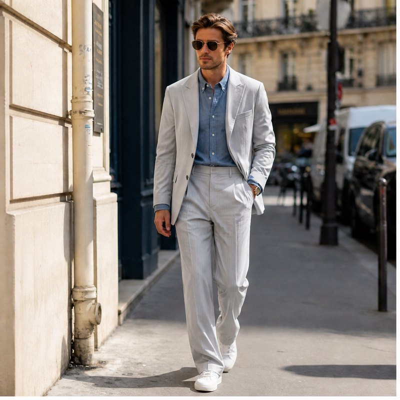 Suit Jacket Spring New Style High-End Fashion Versatile Drapey Commuter Gray Loose Outerwear Casual Suit for Men Suit Jacket Spring New Style High-End Fashion Versatile Drapey Commuter Gray Loose Outerwear Casual Suit for Men