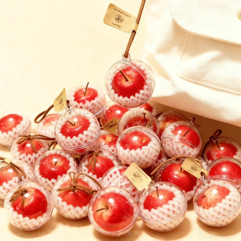 Peace and Safety Bag Charm Apple Pendant Keychain Christmas Eve Event Student Couple Small Gift