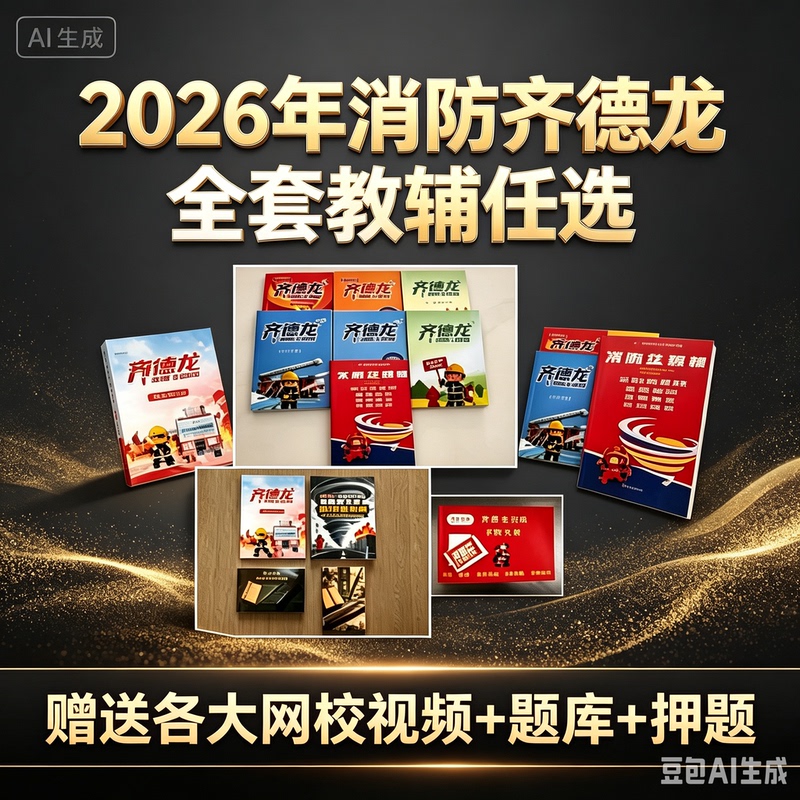 2026 Qidelong Fire Engineer Study Guide, Qidelong Practice Exercise Collection, Practical Fire Prevention Lecture Notes, Qidelong Fire Tornado, Qimen Dunjia