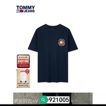 Dingxi more trendy brand new printing 18540 same style fitting American early autumn badge T-shirt short-sleeved pure cotton retro