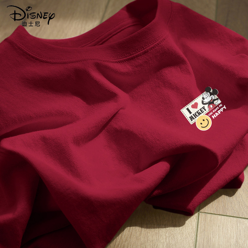 Детская футболка Disney из хлопка с короткими рукавами, новинка 2026 года, топы для маленьких мальчиков, летняя трендовая одежда для мальчиков, летняя одежда